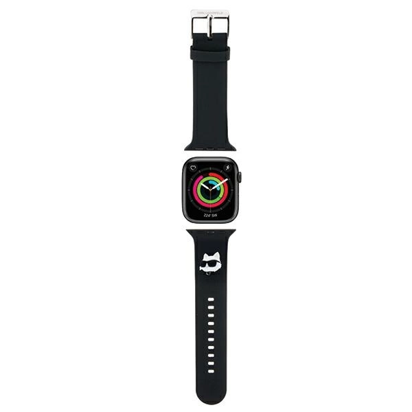 Karl Lagerfeld 3D Rubber Choupette Heads Strap for Apple Watch 38/40/41mm - Blackeng