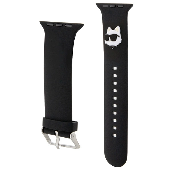 Karl Lagerfeld 3D Rubber Choupette Heads Strap for Apple Watch 38/40/41mm - Blackeng
