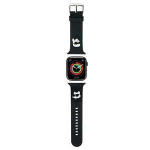Karl Lagerfeld 3D Rubber Karl&Choupette Heads strap for Apple Watch 38/40/41mm - blackeng