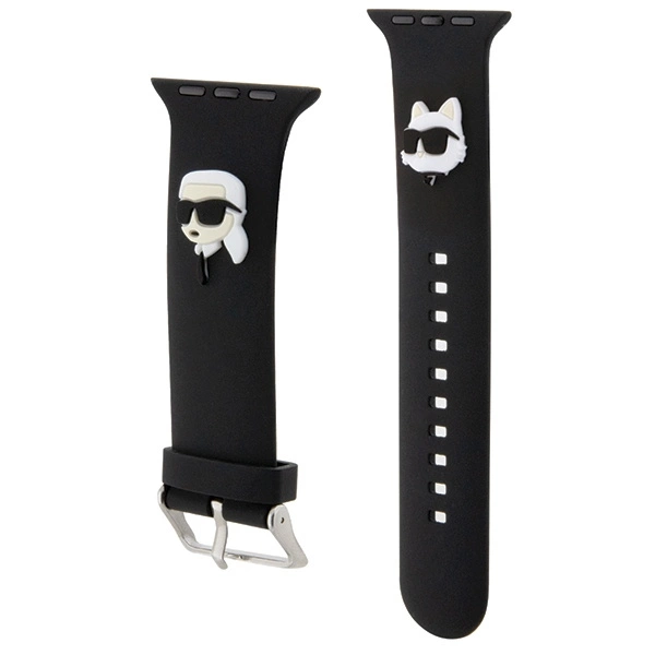 Karl Lagerfeld 3D Rubber Karl&Choupette Heads strap for Apple Watch 38/40/41mm - blackeng