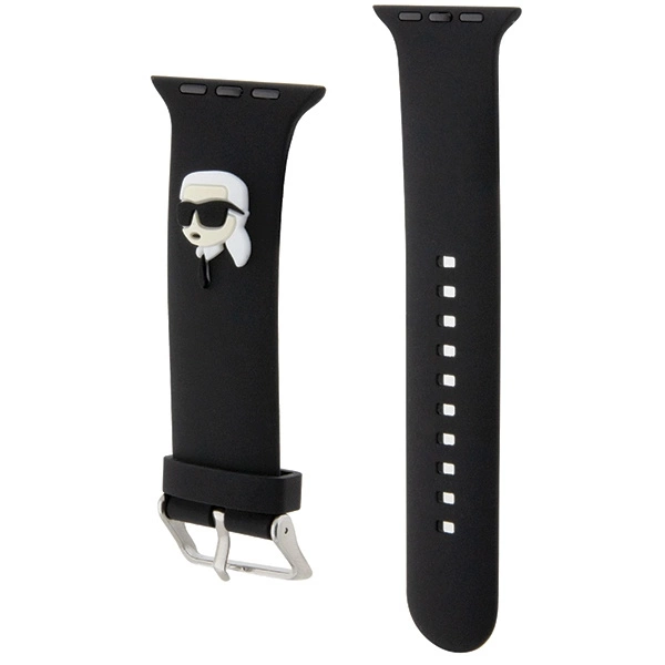 Karl Lagerfeld 3D Rubber Karl Head strap for Apple Watch 38/40/41mm - blackeng