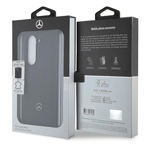 Mercedes Leather Urban case for Samsung Galaxy Z Fold 5 - blackeng