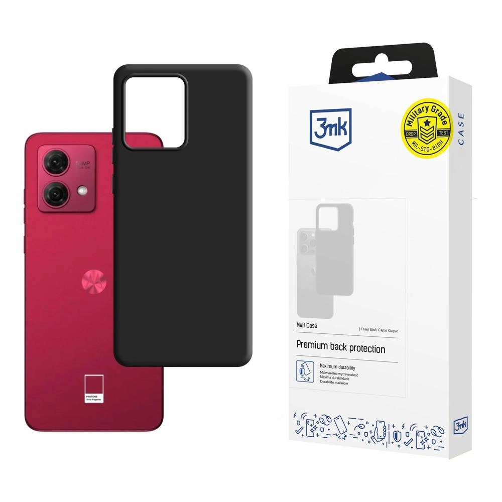 3mk Matt Case for Motorola Moto G84 5G - blackeng
