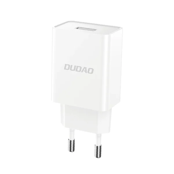 Dudao A4EU USB-A 2.1A wall charger - white + USB-A - micro USB cableeng