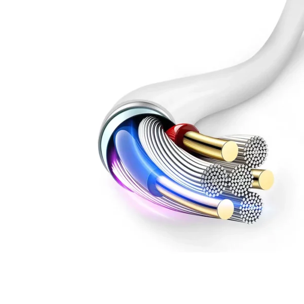 Dudao A20EU USB-A 18W network charger - white + USB-A - Lightning cableeng