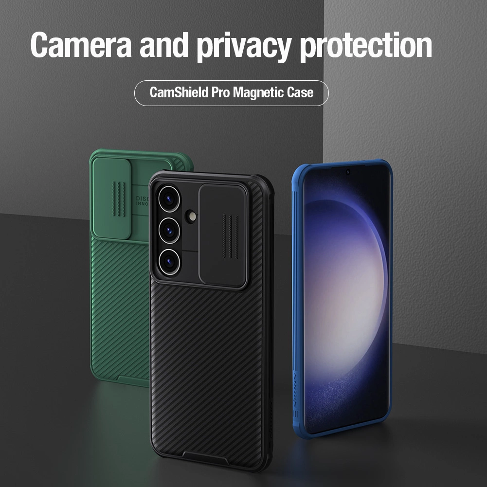 Nillkin CamShield Pro armored case with camera cover for Samsung Galaxy S24 - greeneng