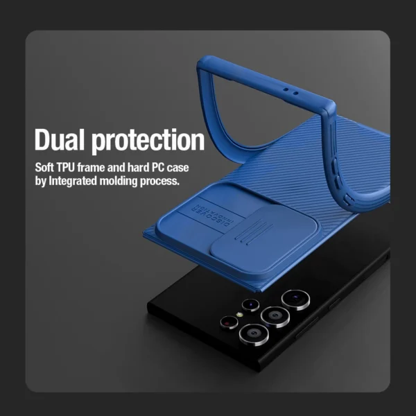 Nillkin CamShield Pro armored case with camera protector for Samsung Galaxy S24 Ultra - blueeng