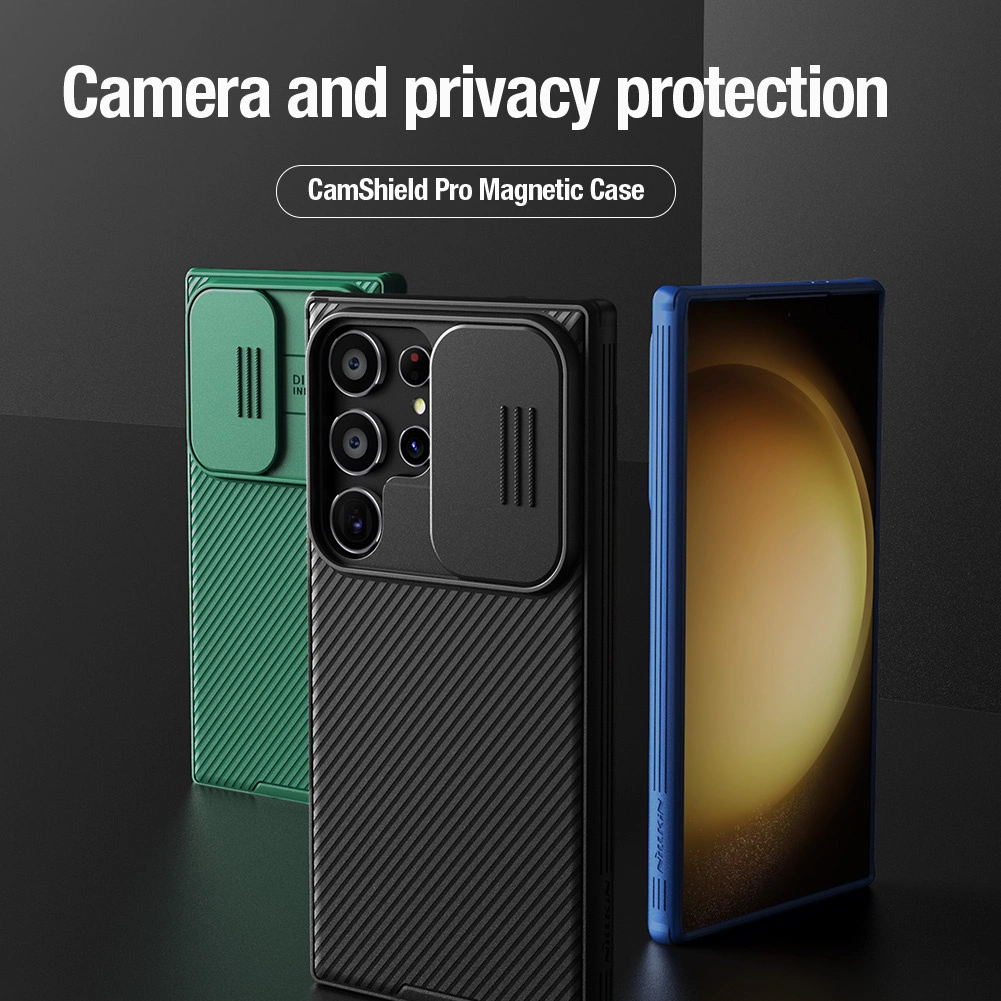Nillkin CamShield Pro armored case with camera protector for Samsung Galaxy S24 Ultra - greeneng