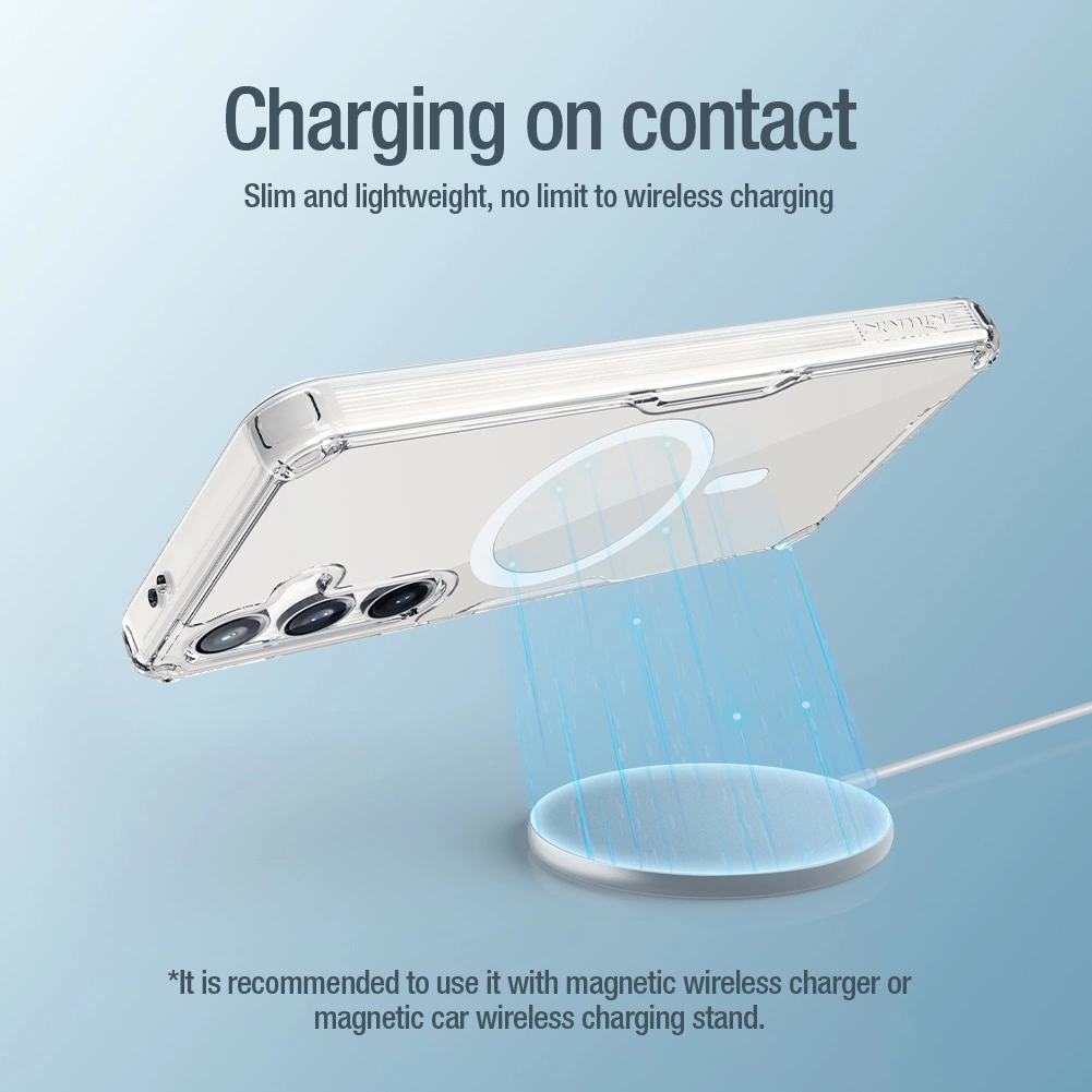 Nillkin Nature Pro armored case with a magnetic ring for Samsung Galaxy S24+ - whiteeng