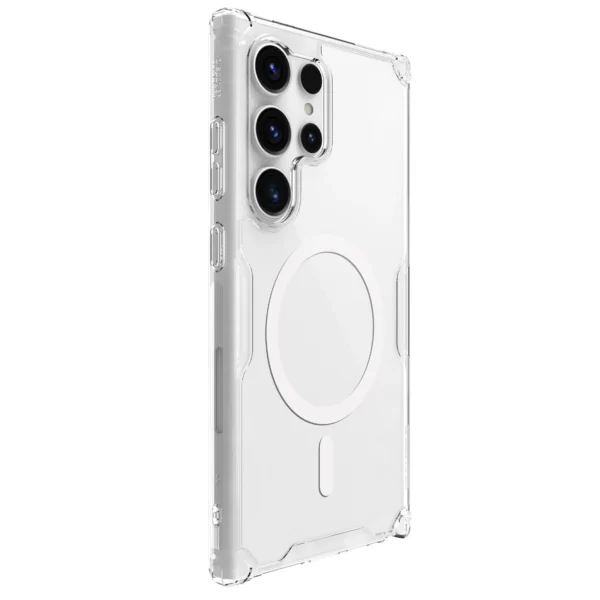 Nillkin Nature Pro armored case with a magnetic ring for Samsung Galaxy S24 Ultra - whiteeng