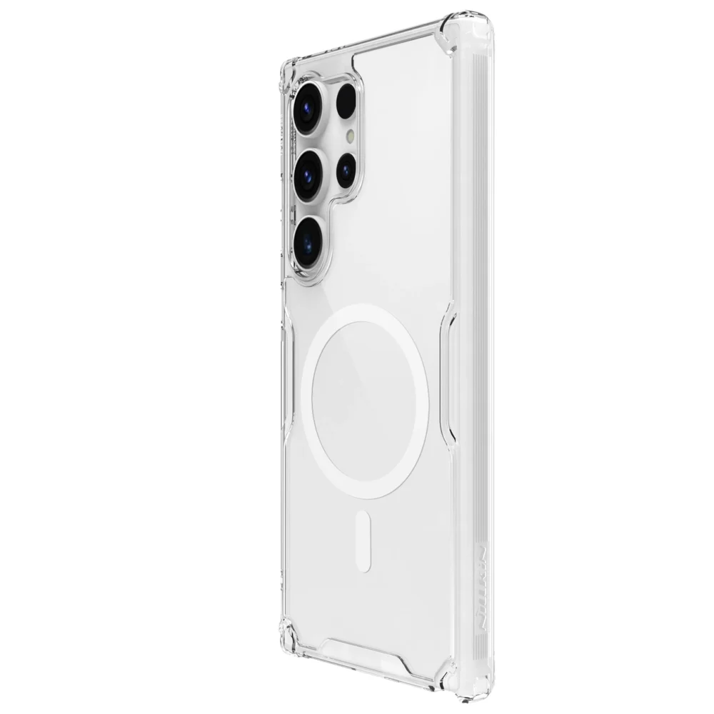 Nillkin Nature Pro armored case with a magnetic ring for Samsung Galaxy S24 Ultra - whiteeng