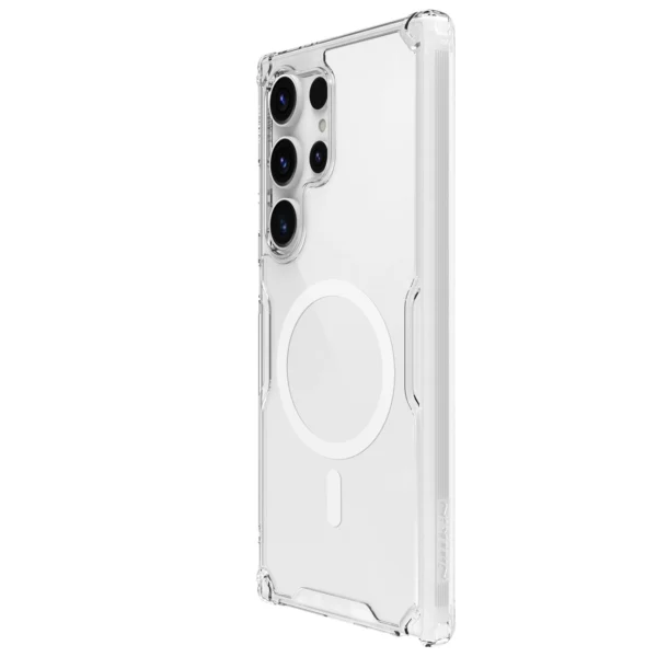 Nillkin Nature Pro armored case with a magnetic ring for Samsung Galaxy S24 Ultra - whiteeng