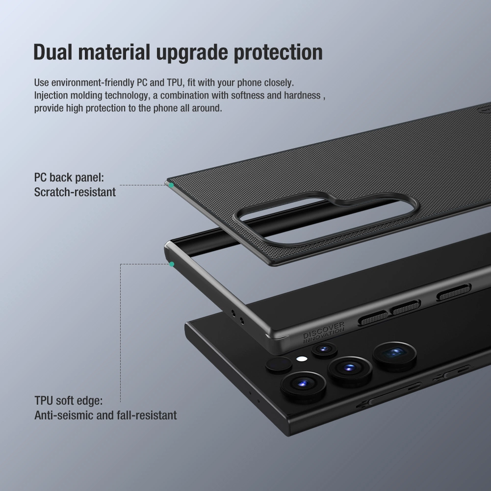 Nillkin Super Frosted Shield Pro armored case for Samsung Galaxy S24 Ultra - blueeng
