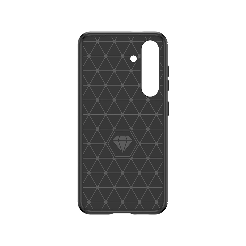Carbon Case for Samsung Galaxy S24 Flexible Silicone Carbon Cover - Blackeng