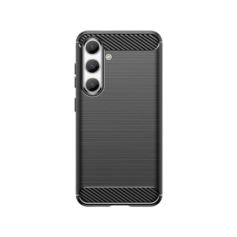 Carbon Case for Samsung Galaxy S24 Flexible Silicone Carbon Cover - Blackeng