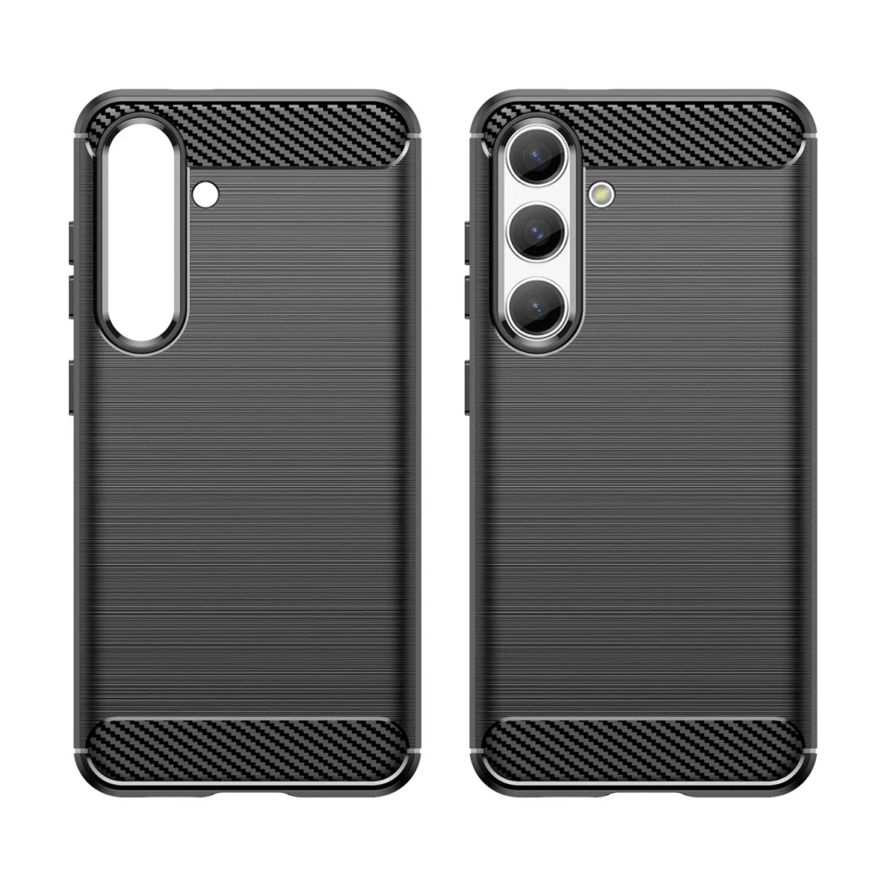 Carbon Case for Samsung Galaxy S24 Flexible Silicone Carbon Cover - Blackeng