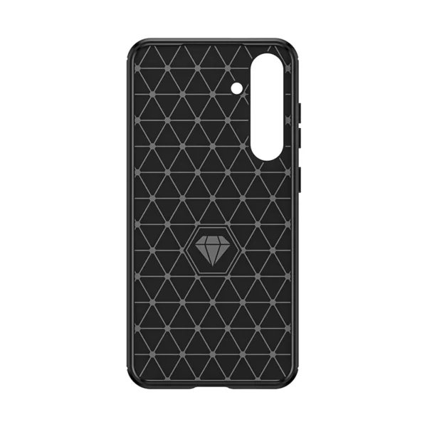 Case for Carbon Case Samsung Galaxy S24+ flexible silicone carbon cover - blackeng