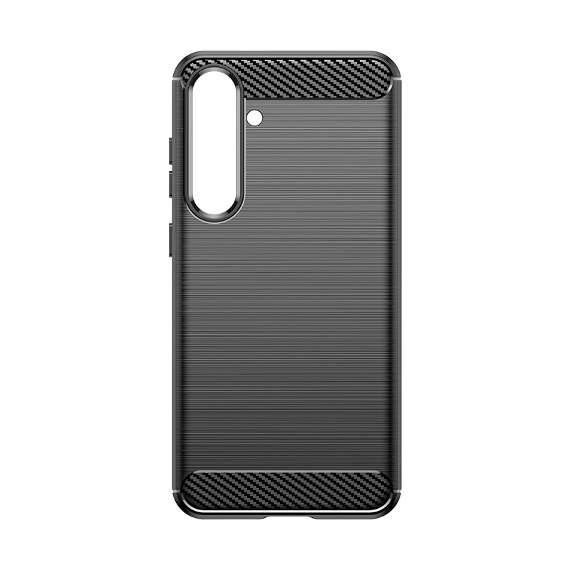 Case for Carbon Case Samsung Galaxy S24+ flexible silicone carbon cover - blackeng