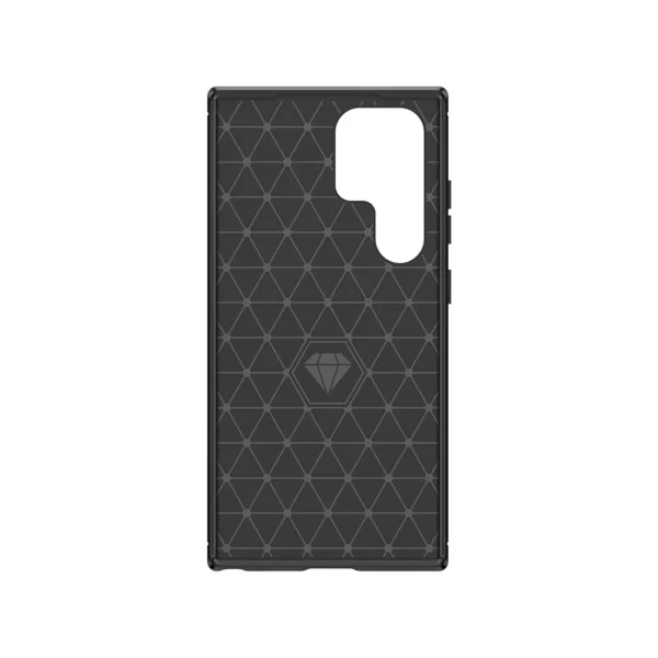 Carbon Case for Samsung Galaxy S24 Ultra Flexible Silicone Carbon Cover - Blackeng