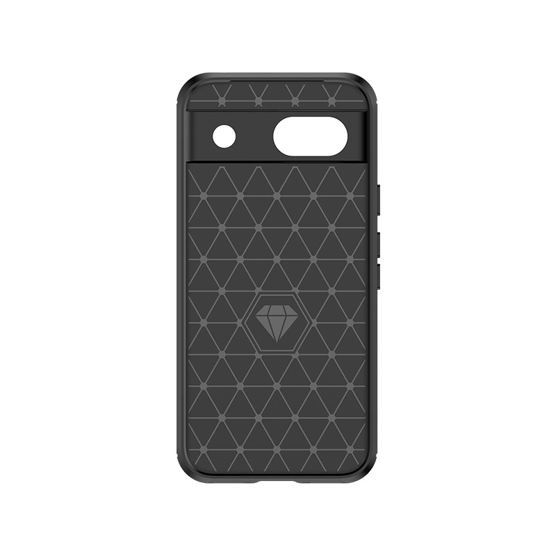 Carbon Case for Google Pixel 8A Flexible Silicone Carbon Cover - Blackeng