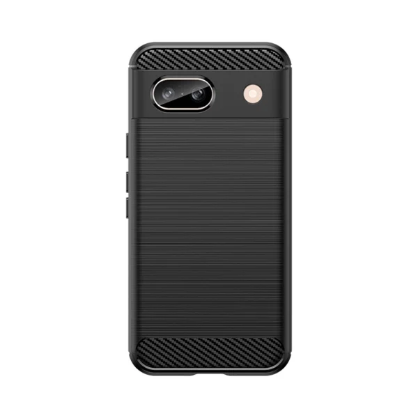 Carbon Case for Google Pixel 8A Flexible Silicone Carbon Cover - Blackeng