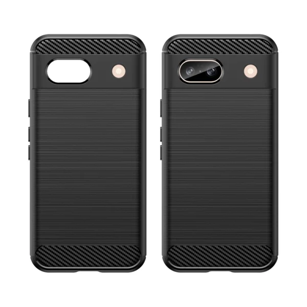 Carbon Case for Google Pixel 8A Flexible Silicone Carbon Cover - Blackeng