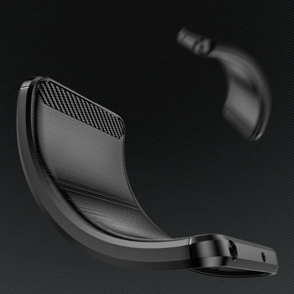 Carbon Case for Xiaomi Redmi 13c Flexible Silicone Carbon Cover - Blackeng