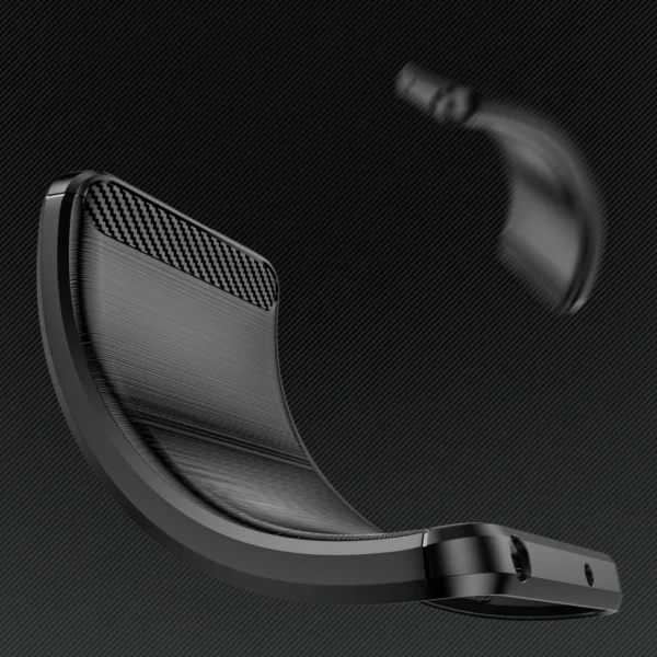 Carbon Case for Xiaomi Redmi 13c Flexible Silicone Carbon Cover - Blackeng