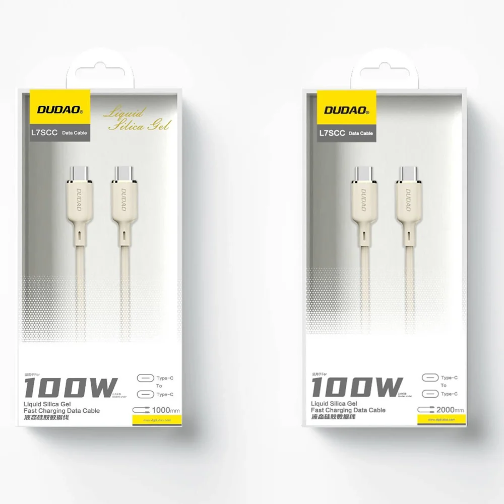 Dudao L7SCC USB-C - USB-C cable 100W 2m - beigeeng