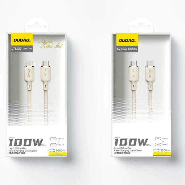 Dudao L7SCC USB-C - USB-C cable 100W 2m - beigeeng