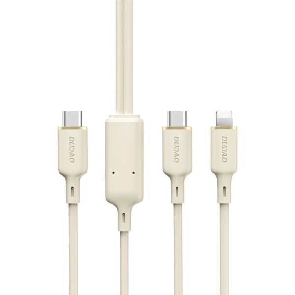 Dudao L7SF 2in1 cable USB-C - USB-C / Lightning 100W 1.2m - beigeeng