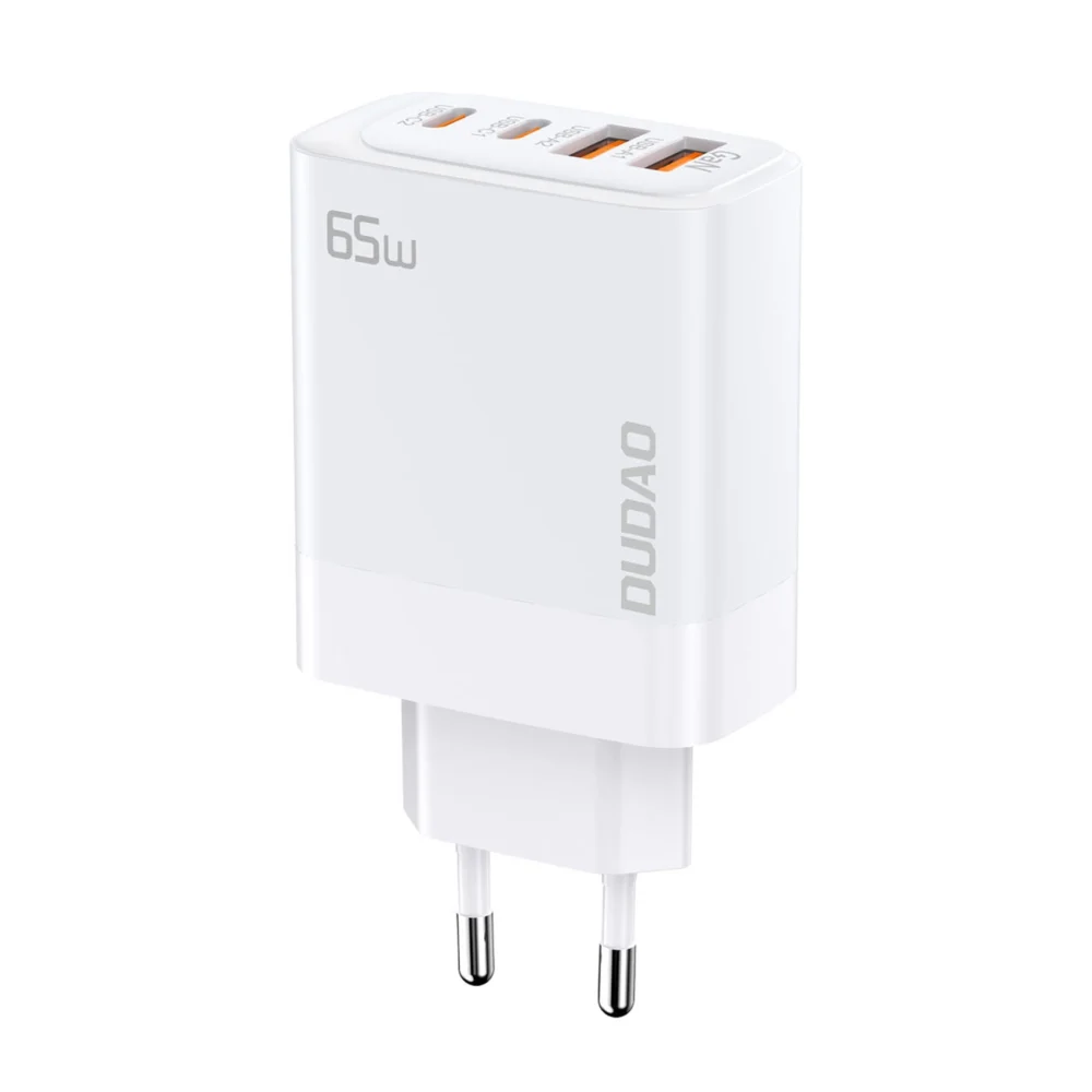 Dudao A65EU GaN network charger 2xUSB-A / 2xUSB-C PD 65W - whiteeng
