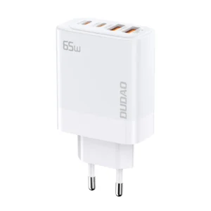 Dudao A65EU GaN network charger 2xUSB-A / 2xUSB-C PD 65W - whiteeng