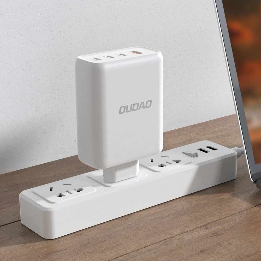 GaN Dudao A140EU USB-A / 3xUSB-C PD 140W charger - whiteeng