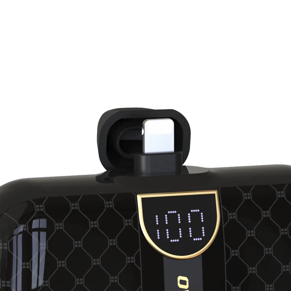 Dudao K20SL 5000mAh mini power bank with Lightning / USB-C connectors - blackeng