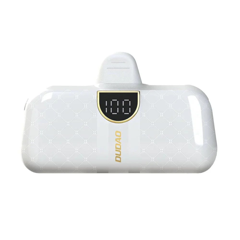 Dudao K20SL 5000mAh mini power bank with Lightning / USB-C connectors - whiteeng