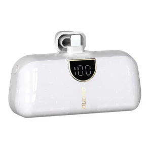 Dudao K20SL 5000mAh mini power bank with Lightning / USB-C connectors - whiteeng