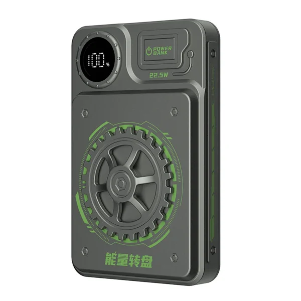 Dudao K24 10000mAh 22.5W USB-A / USB-C power bank with display - grayeng