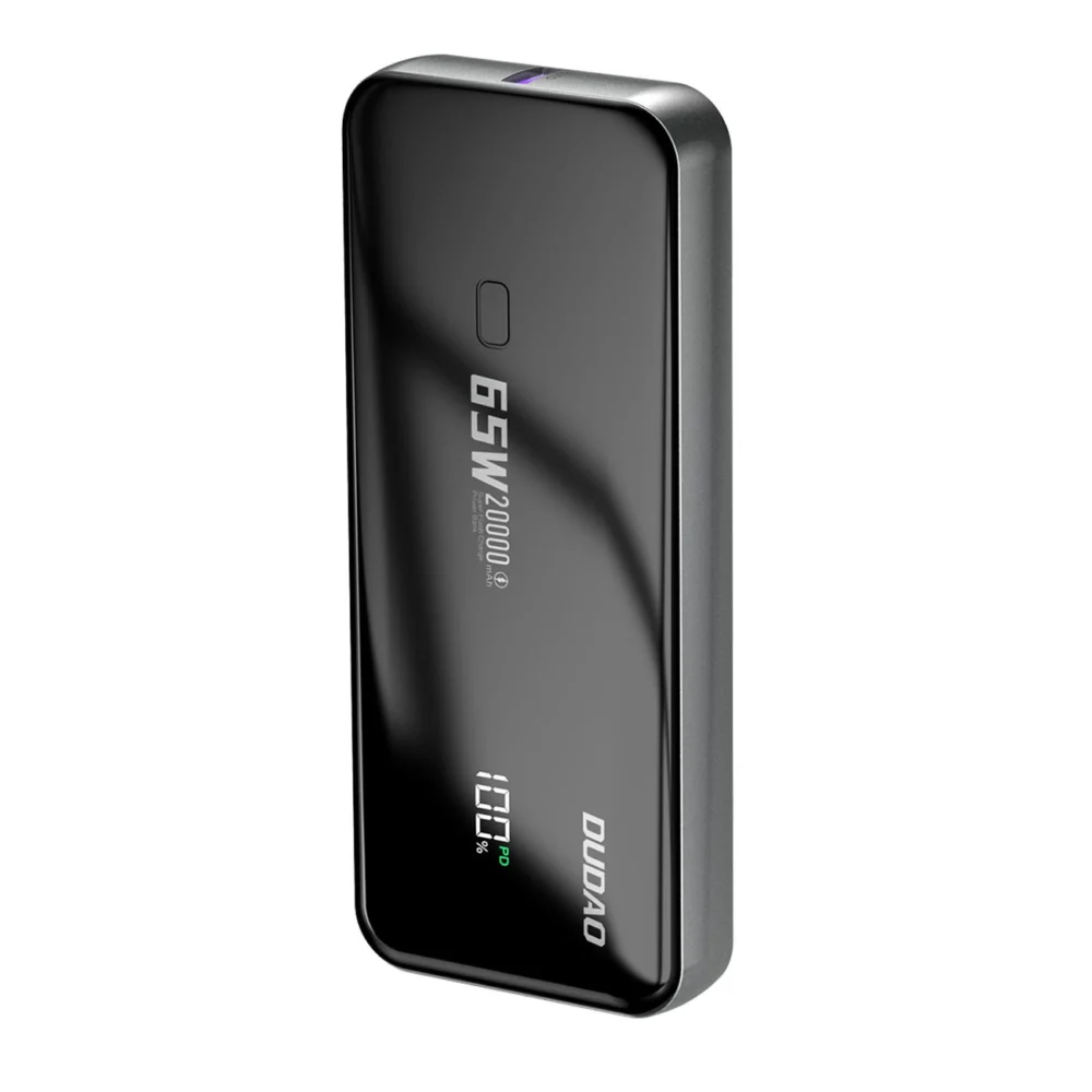 Dudao K65 20000mAh 65W Powerbank 1x USB-C 2x USB-A with display - blackeng