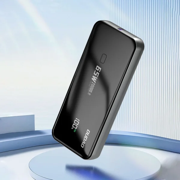 Dudao K65 20000mAh 65W Powerbank 1x USB-C 2x USB-A with display - blackeng