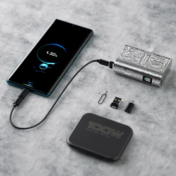 Dudao K20 USB-A / USB-C Powerbank 10000mAh 22.5W - silvereng