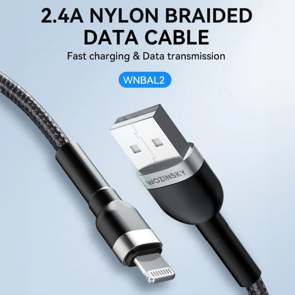 Wozinsky WNBAL2 USB-A / Lightning 2.4A cable 2 m - blackeng