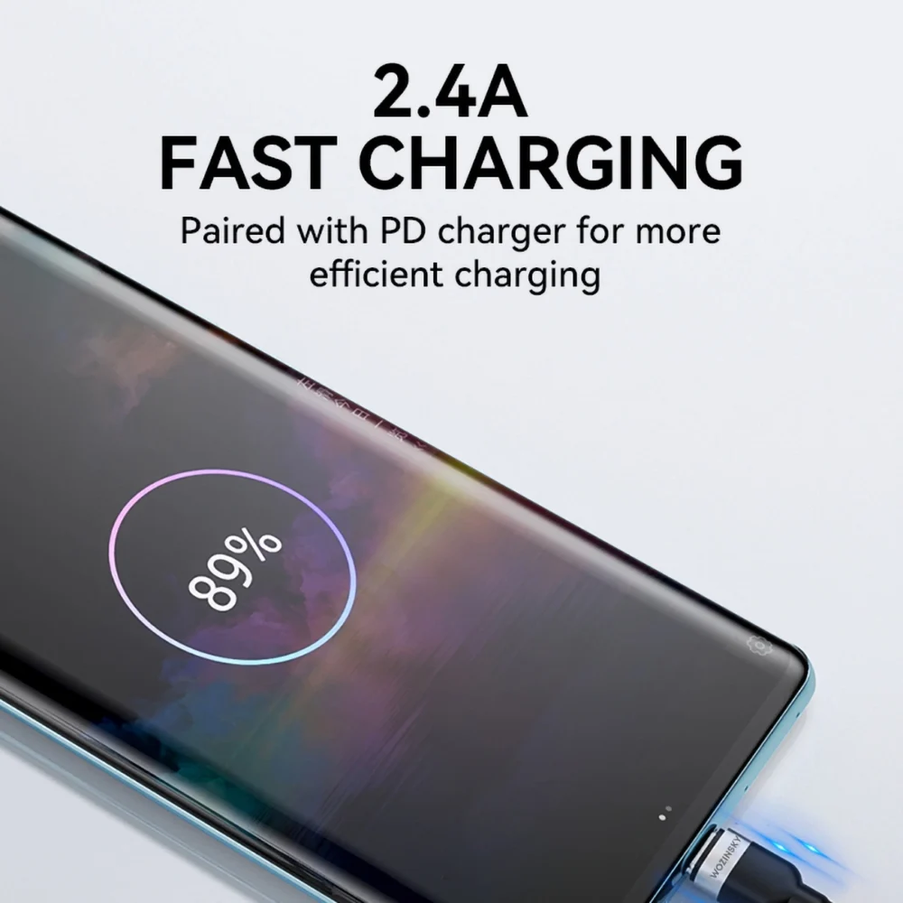 Wozinsky WNBAC2 USB-A / USB-C 2.4A cable 2 m - blackeng