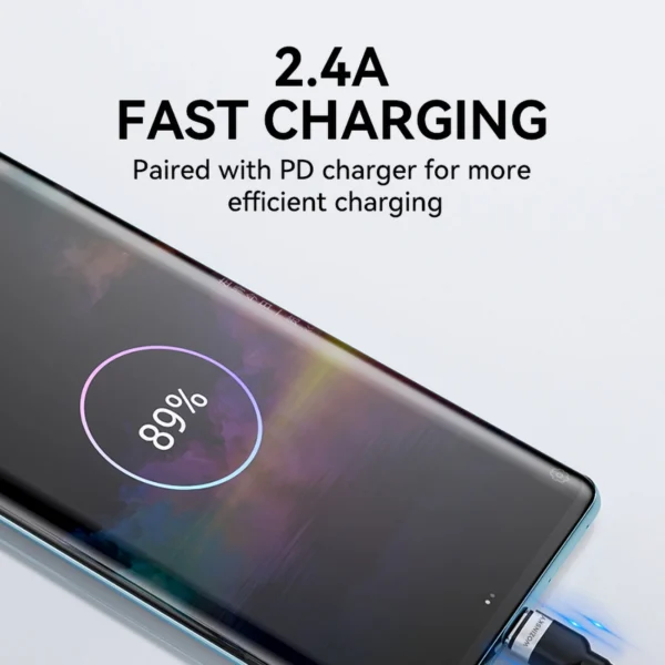Wozinsky WNBAC2 USB-A / USB-C 2.4A cable 2 m - blackeng