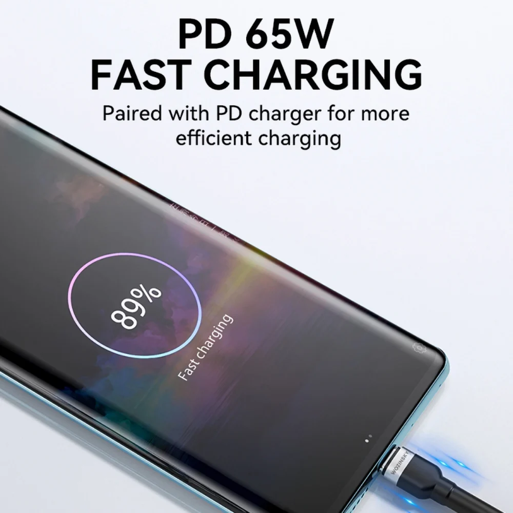Wozinsky WNBCC2 USB-C / USB-C PD 65W cable 2 m - blackeng