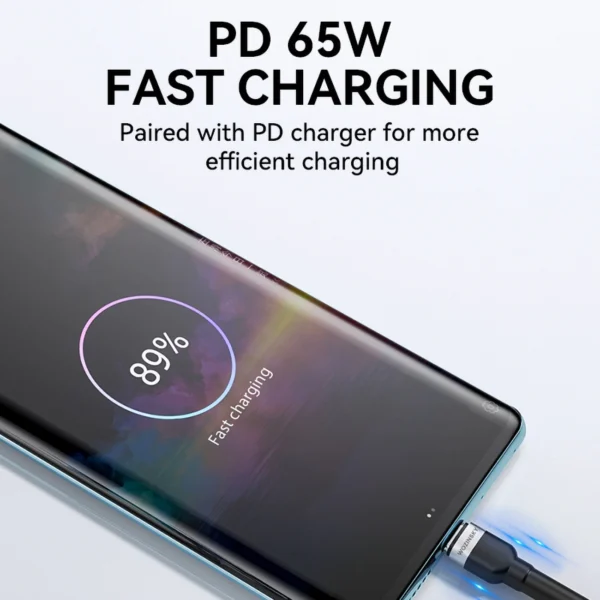Wozinsky WNBCC2 USB-C / USB-C PD 65W cable 2 m - blackeng