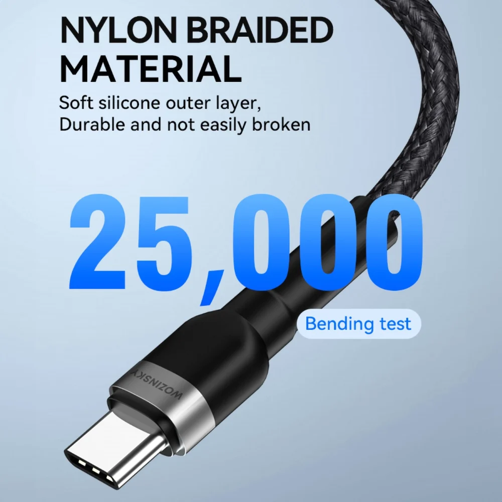 Wozinsky WNBCC2 USB-C / USB-C PD 65W cable 2 m - blackeng