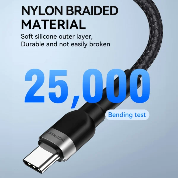 Wozinsky WNBCC2 USB-C / USB-C PD 65W cable 2 m - blackeng