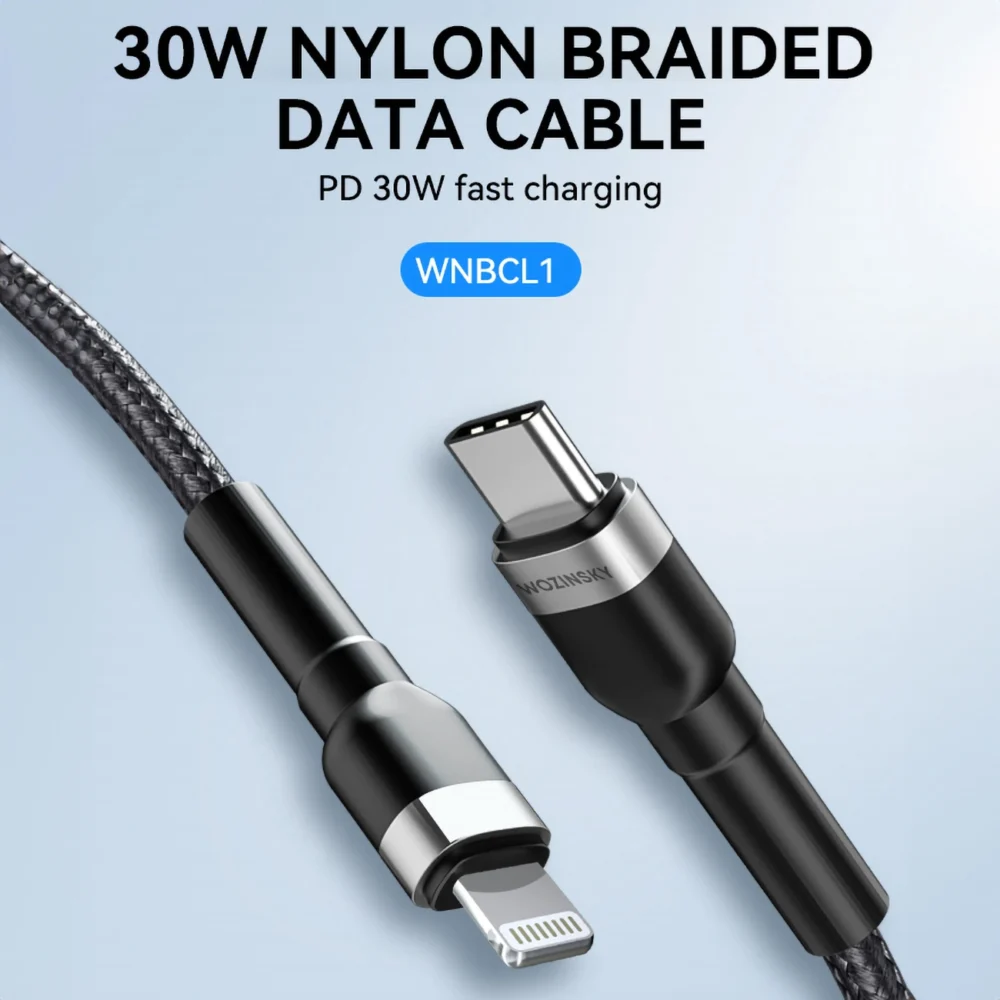 Wozinsky WNBCL1 Lightning / USB-C PD 30W cable 1 m - blackeng