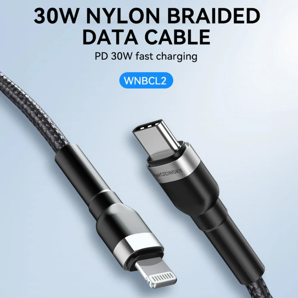 Wozinsky WNBCL2 Lightning / USB-C PD 30W cable 2 m - blackeng